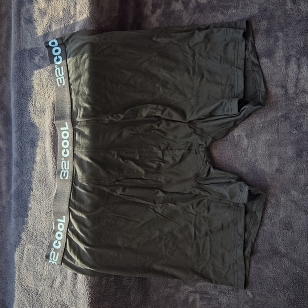 32 Degrees Black Microfiber Boxer Briefs